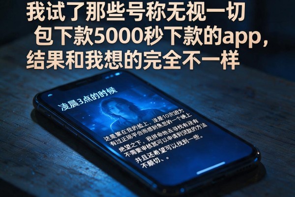 我试了那些号称无视一切包下款5000秒下款的app，结果和我想的完全不一样