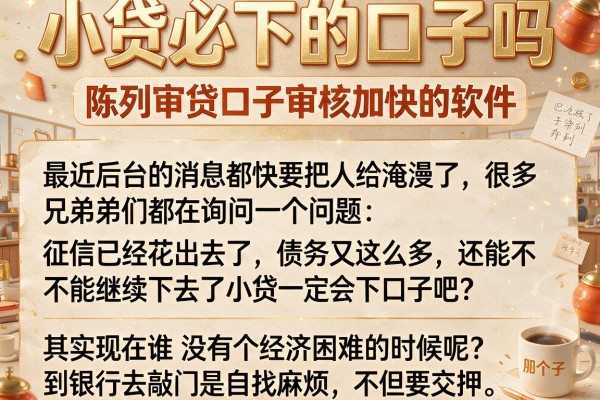 小贷必下的口子吗，陈列五个审贷口子审核加快的软件