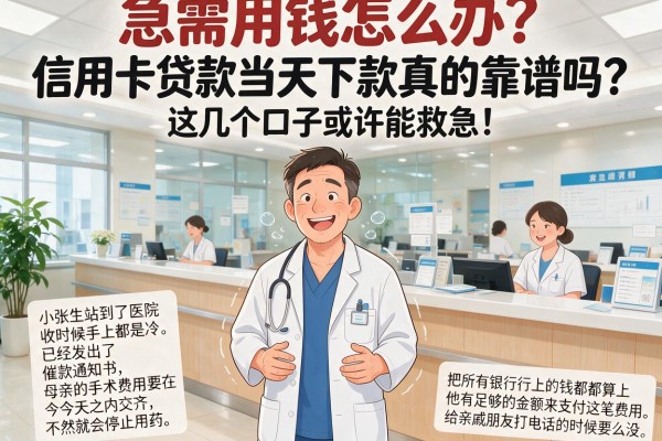 急需用钱怎么办？信用卡贷款当天下款真的靠谱吗？这几个口子或许能救急！