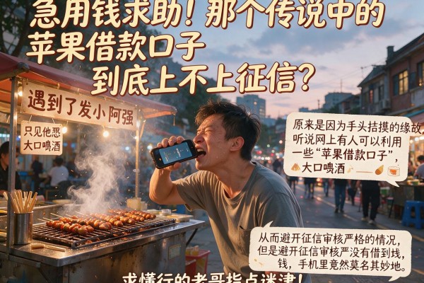 急用钱求助！那个传说中的苹果借款口子到底上不上征信？求懂行的老哥指点迷津！