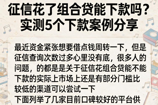 征信花了组合贷能下款吗？实测5个下款案例分享