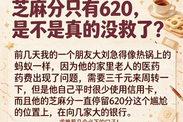 芝麻分只有620，是不是真的没救了？求推荐几个必下的口子！