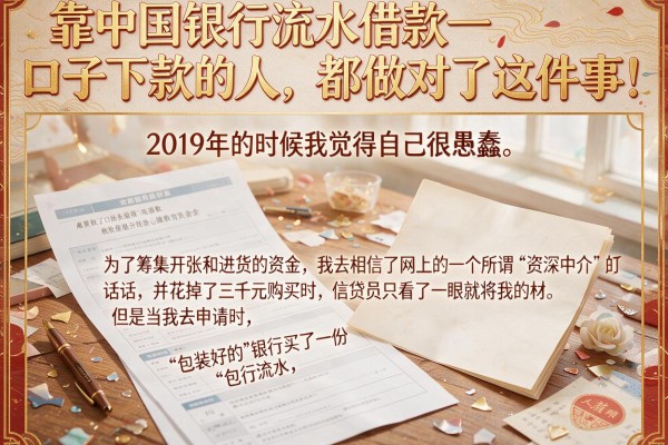 靠中国银行流水借款口子下款的人，都做对了这件事