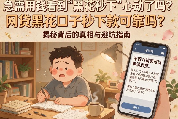 急需用钱看到“黑花秒下”心动了吗？网贷黑花口子秒下款可靠吗？揭秘背后的真相与避坑指南