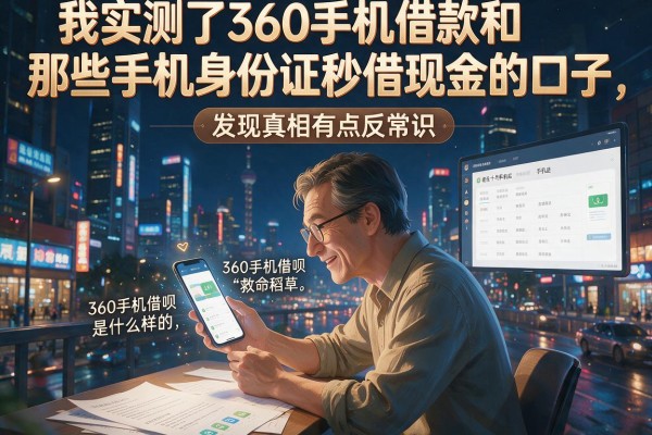 我实测了360手机借款和那些手机身份证秒借现金的口子，发现真相有点反常识