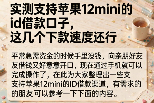 实测支持苹果12mini的id借款口子，这几个下款速度还行