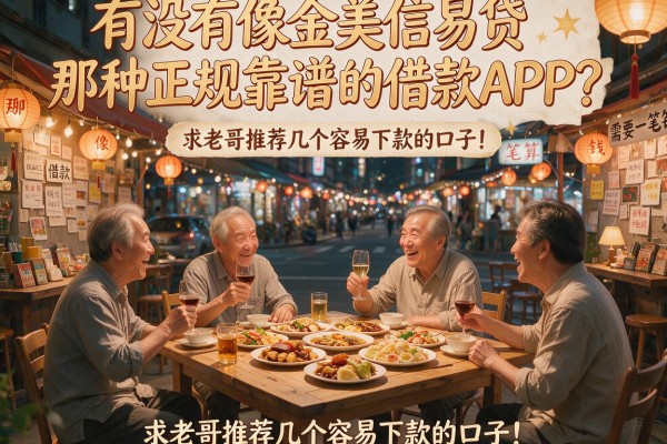 有没有像金美信易贷那种正规靠谱的借款APP？求老哥推荐几个容易下款的口子！