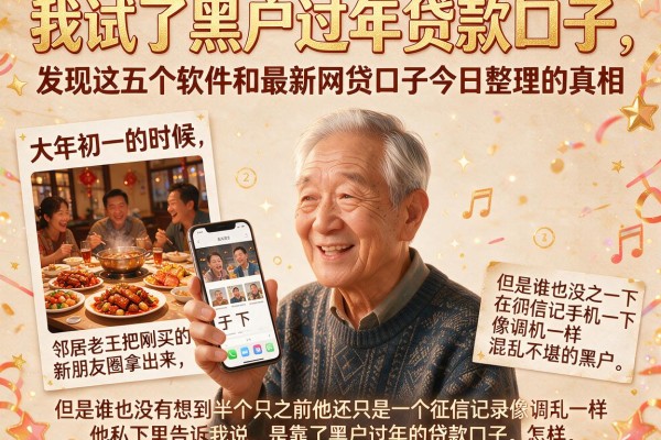我试了黑户过年贷款口子，发现这五个软件和最新网贷口子今日整理的真相