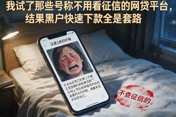 我试了那些号称不用看征信的网贷平台，结果黑户快速下款全是套路