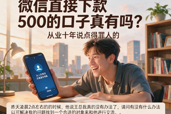 微信直接下款500的口子真有吗?从业十年说点得罪人的