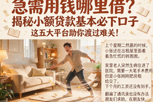 急需用钱哪里借?揭秘小额贷款基本必下口子,这五大平台助你渡过难关!