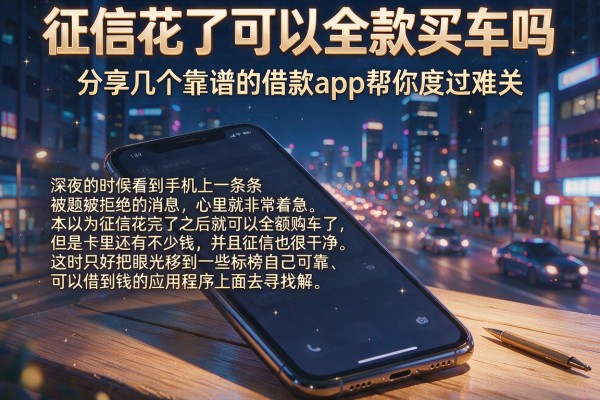 征信花了可以全款买车吗，分享几个靠谱的借款app帮你度过难关