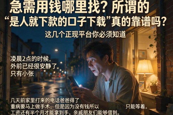 急需用钱哪里找？所谓的“是人就下款的口子下载”真的靠谱吗？这几个正规平台你必须知道