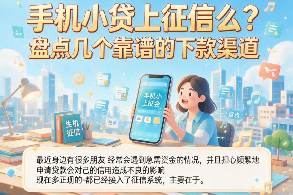手机小贷上征信么？盘点几个靠谱的下款渠道
