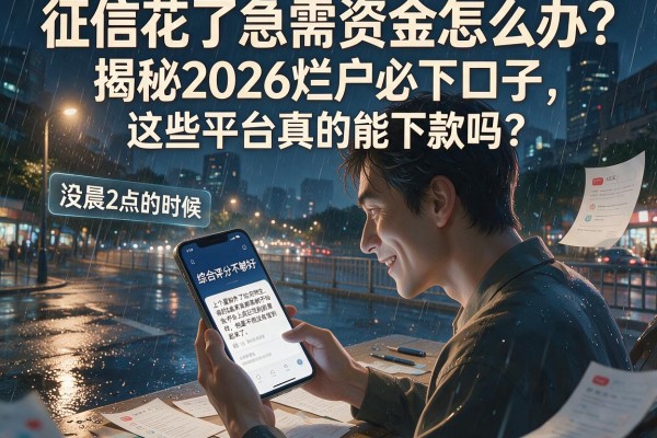 征信花了急需资金怎么办？揭秘2026烂户必下口子，这些平台真的能下款吗？