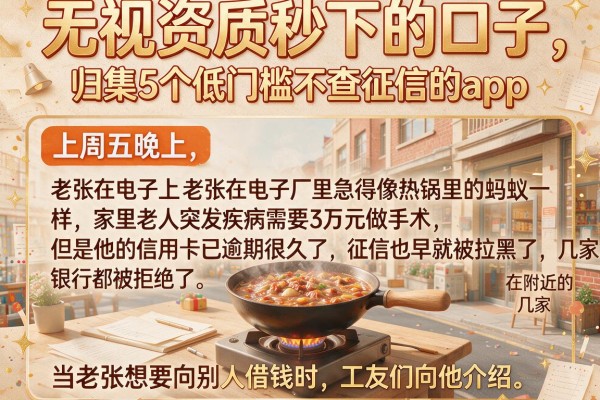 无视资质秒下的口子，归集5个低门槛不查征信的app