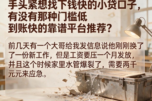 手头紧想找下钱快的小贷口子，有没有那种门槛低到账快的靠谱平台推荐？