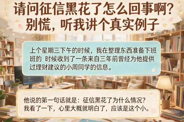 请问征信黑花了怎么回事啊？别慌，听我讲个真实例子