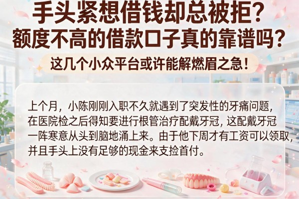 手头紧想借钱却总被拒？额度不高的借款口子真的靠谱吗？这几个小众平台或许能解燃眉之急！
