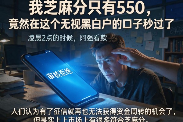 我芝麻分只有550，竟然在这个无视黑白户的口子秒过了