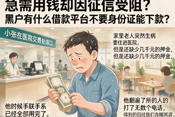 急需用钱却因征信受阻？黑户有什么借款平台不要身份证能下款？深度解析与靠谱推荐