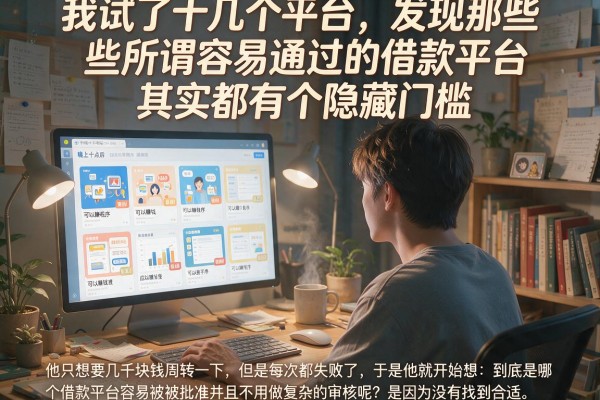 我试了十几个平台，发现那些所谓容易通过的借款平台其实都有个隐藏门槛