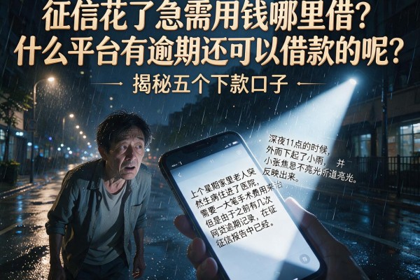 征信花了急需用钱哪里借？什么平台有逾期还可以借款的呢？揭秘五个下款口子