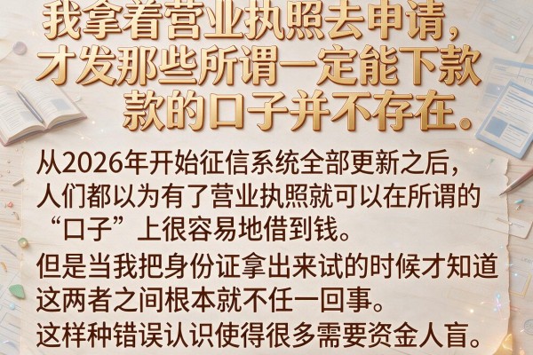 我拿着营业执照去申请，才发现那些所谓一定能下款的口子并不存在