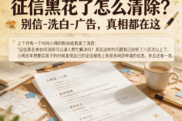 征信黑花了怎么清除？别信-洗白-广告，真相都在这