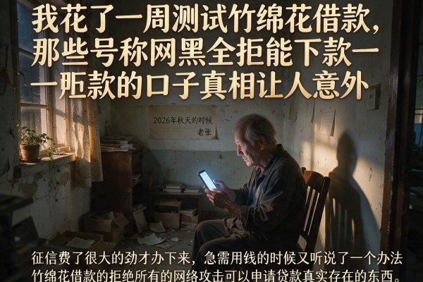 我花了一周测试竹绵花借款，那些号称网黑全拒能下款的口子真相让人意外
