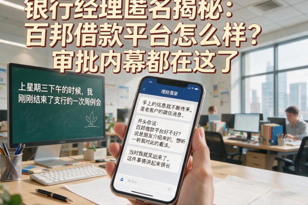 银行经理匿名揭秘：百邦借款平台怎么样？审批内幕都在这了