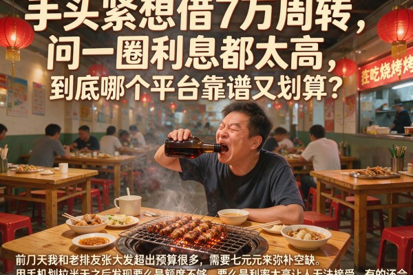 手头紧想借7万周转，问了一圈利息都太高，到底哪个平台靠谱又划算？