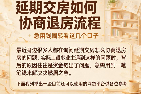 延期交房如何协商退房流程,急用钱周转看这几个口子
