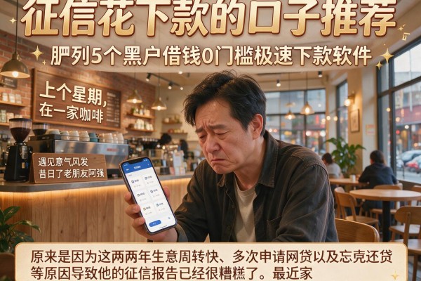 征信花下款的口子推荐,胪列5个黑户借钱0门槛极速下款软件