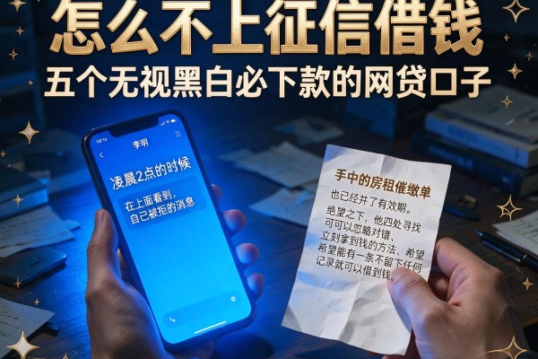 怎么不上征信借钱，深入剖析五个无视黑白必下款的网贷口子