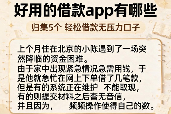 好用的借款app有哪些，归集5个轻松借款无压力口子