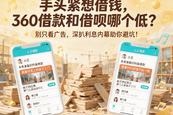 手头紧想借钱，360借款和借呗哪个低？别只看广告，深扒利息内幕助你避坑！