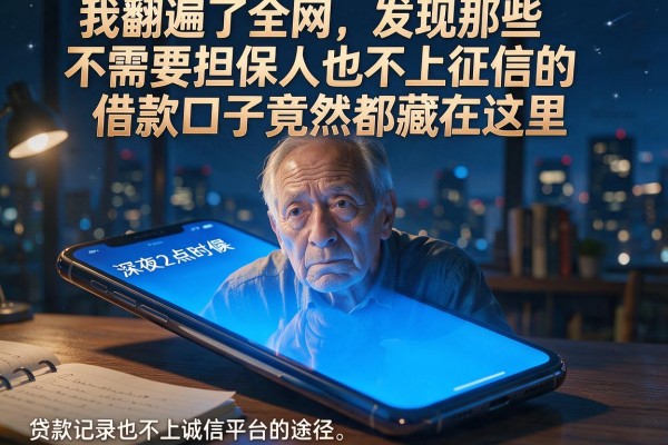 我翻遍了全网，发现那些不需要担保人也不上征信的借款口子竟然都藏在这里