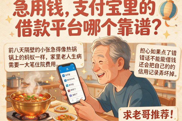 急用钱，支付宝里的借款平台哪个靠谱？求老哥推荐！