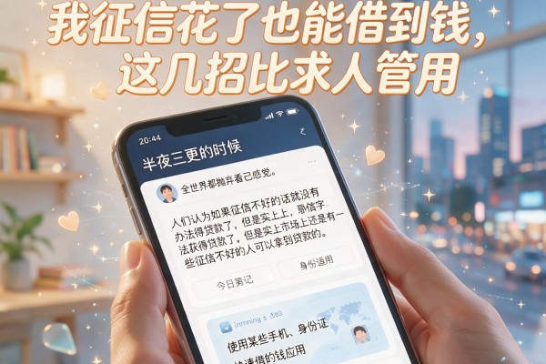 我征信花了也能借到钱，这几招比求人管用