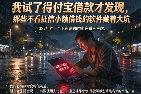 我试了得付宝借款才发现,那些不看征信小额借钱的软件藏着大坑