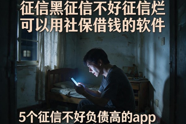 征信黑征信不好征信烂可以用社保借钱的软件，归纳5个征信不好负债高的app