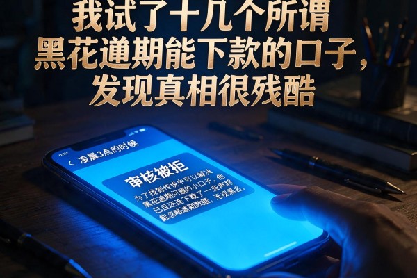 我试了十几个所谓黑花逾期能下款的口子,发现真相很残酷