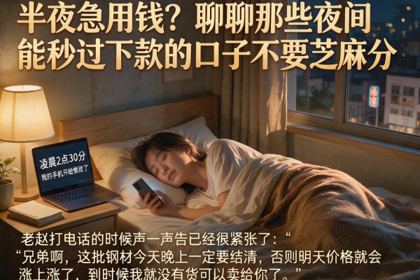 半夜急用钱？聊聊那些夜间能秒过下款的口子不要芝麻分