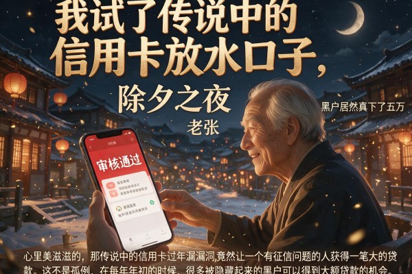 我试了传说中的信用卡放水口子,黑户居然真下了五万