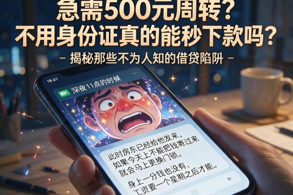 急需500元周转?不用身份证真的能秒下款吗?揭秘那些不为人知的借贷陷阱