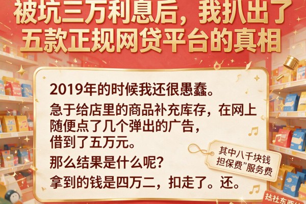 被坑三万利息后，我扒出了五款正规网贷平台的真相