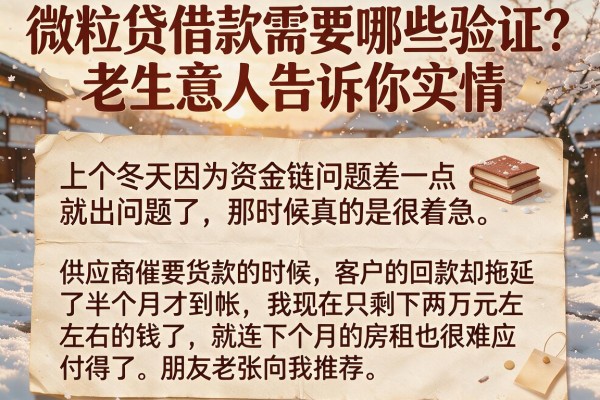 微粒贷借款需要哪些验证?老生意人告诉你实情