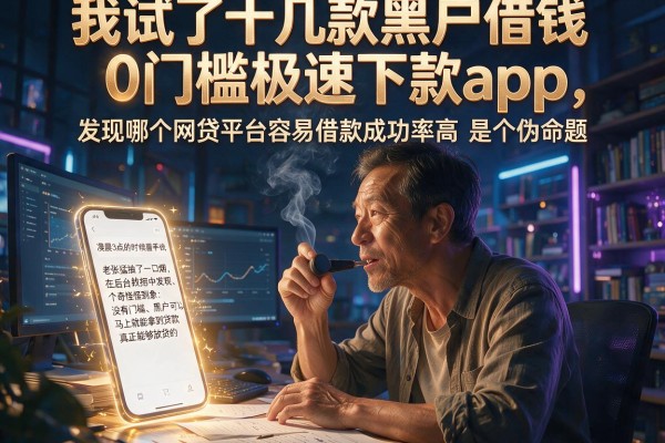 我试了十几款黑户借钱0门槛极速下款app，发现哪个网贷平台容易借款成功率高是个伪命题