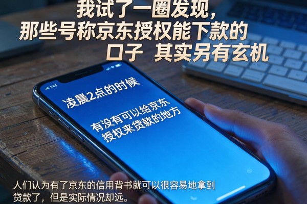 我试了一圈发现，那些号称京东授权能下款的口子其实另有玄机